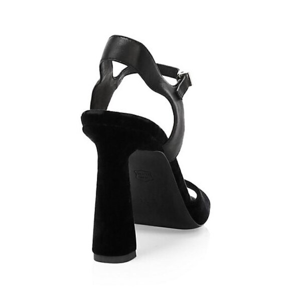 New JOIE Women's Okina Ankle-Strap Black Velvet High Heeled Sandals NWT Size 7 - Picture 5 of 5